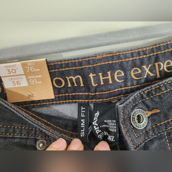 Prana BridgerJean Mens Pants Size 30x36 dark wash hiking travel outdoor casual - Picture 5 of 10